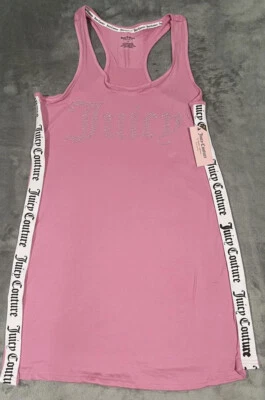 Juicy Couture принцесса розовая рубашка ночное платье пижамы мягкий средний серебро Juicy - Изображение 1 из 4