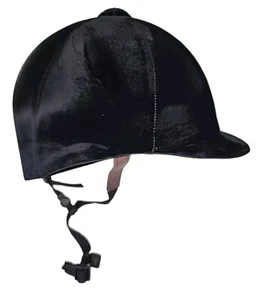 Vintage 90s Troxel Grand Prix Equestrian English Riding Helmet Black Velvet Sz M - Picture 1 of 15
