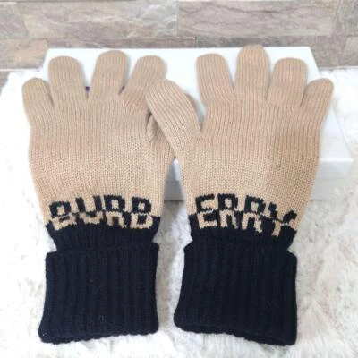 Extreme Burberry Guantes Cashmere Mujer Guantes Accesorio Original Foto 1 de 4