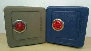 Lot of 2 - Vintage 1960s Metal Safe Combination Coin Bank Superior Toy Mfg Co IL - Picture 1 of 20