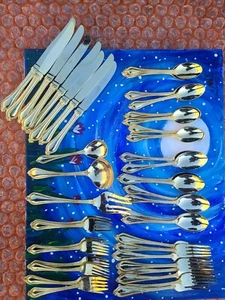 International Silver Company Gold Plated 43 Pieces Silverware - Picture 1 of 10