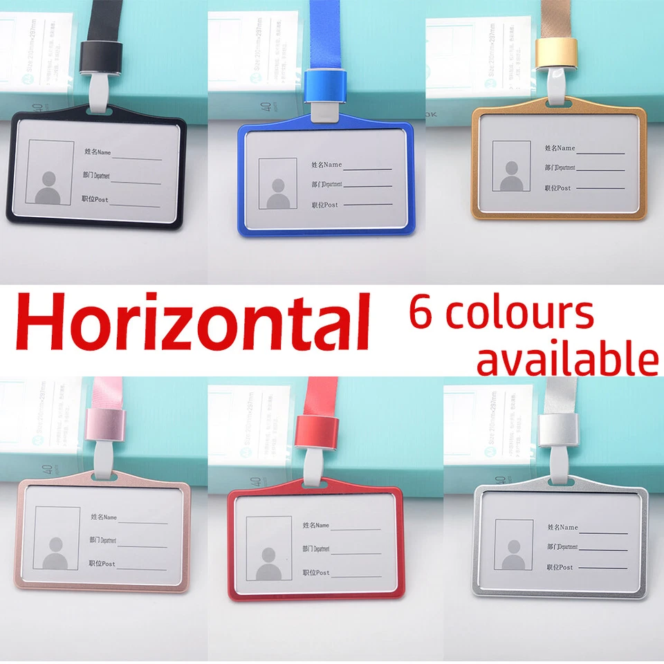 Soporte de cordón para tarjeta de trabajo de negocios con cubierta de correa para el cuello bolsas de metal estuche Foto 1 de 4