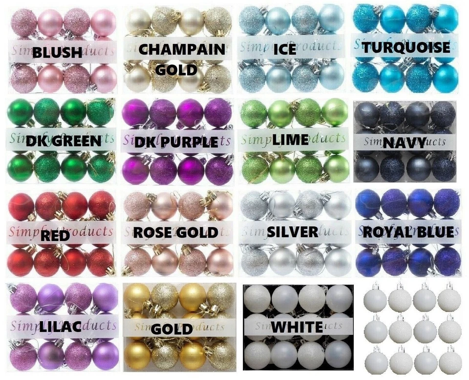 SD 12pcs Christmas Tree Baubles Xmas Hanging Ornament Baubles Party Home Decoration