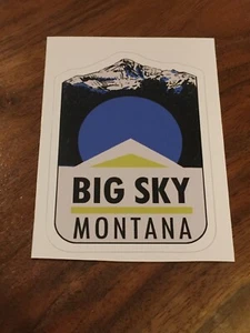 BIG SKT SKIGEBIET BIG SKY MONTANA BIG SKY AUFKLEBER 4" x 2,8" Snowboard - Bild 1 von 2