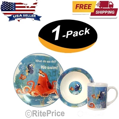 Disney 3 изделия найти Дори керамическая столовая посуда комплект, многоцветный новый Бесплатная доставка - Изображение 1 из 4