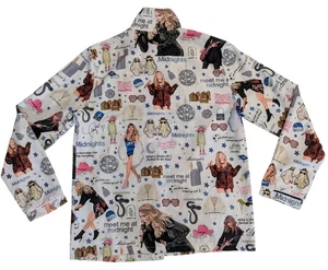 Taylor Swift Meet Me At Midnight Pajama Top Blouse Swiftie Eras Tour Reputation - Picture 1 of 20