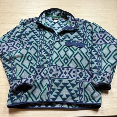 Patagonia Synchilla T Snap Fleece Aztec Montana Vintage Y2K Medium aop Jacket - Image 1 of 4