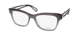 NEW FURLA VFU438 EYEGLASSES 0AH8 GRAY FULL-RIM CAT EYE WOMENS PLASTIC 53-17-140 - Picture 1 of 8