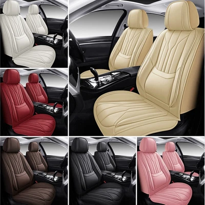 Fundas de asiento de auto de cuero PU de cobertura completa de 5 asientos para Honda Fit Clarity CR-Z CR-V Foto 1 de 4