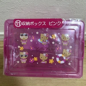 Caja de almacenamiento Sanrio Hello Kitty Suntan Kitty Ichiban Kuji (rosa) nueva - Imagen 1 de 6