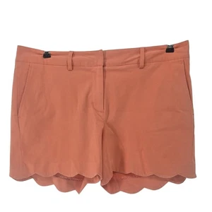 J McLaughlin Shorts Größe 12 pfirsichfarben Jakobsmuschelsaum Taschen adrette Strandresort Sommer - Bild 1 von 5