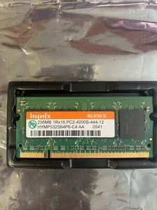 HYMP532S64BP6-C4 GENUINE HYNIX LAPTOP MEMORY 256MB 1RX16 PC2-4200S-444-12 - Picture 1 of 4
