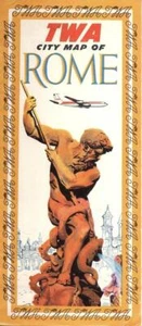 1975 TWA Trans World Airlines - Tour map and information for Rome, Italy - Picture 1 of 1