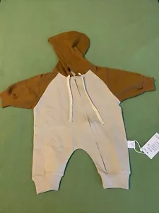 Newborn Baby Boy Girl Hooded Jumpsuit One Piece Outfits Kids Sleepsuits W/zip - Picture 1 of 8