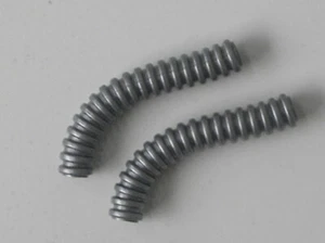 2 x LEGO Flat Silver Hose Ribbed 7mm D. 6L Ref 78c06 Set 10188 75159 42050 70164 - Picture 1 of 1