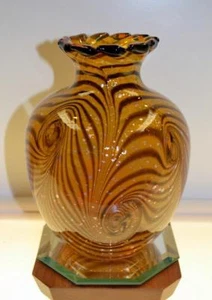 MIKE Fenton VASE Fetty Cut Flowers 8813DO #d 732/1450 Fam Signed MIB FREEusaSHP - Picture 1 of 6