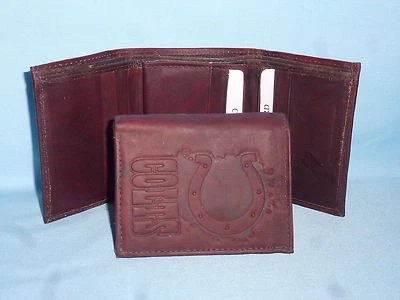 INDIANAPOLIS COLTS    Leather TriFold Wallet    NEW    dkb z+ - Image 1 of 4