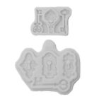 2Pieces for Key Lock Silicone Mold Luggage Pendant Candy Epoxy Craft Decor C