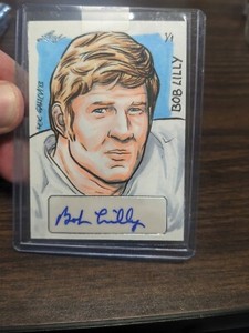 2013 Leaf Masterworks Bob Lilly Hand Drawn And Autograph