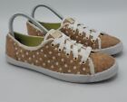 KEDS Ralley Cork White Polkadot Lace-up Sneakers Casual Shoes Women's 7.5 Brown