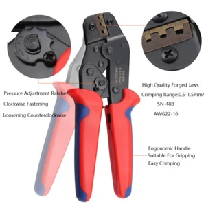 Herramienta de engarce de pines SN-48B alicates de cable alicates de terminal conector AWG22-16 - Imagen 1 de 5