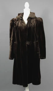 VTG Women's 30s Brown Velvet Coat W/ Decorative Collar 1930s Sz S/M Skinner's - Picture 1 of 12