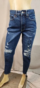 Old Navy OG Straight High Rise Med Wash Size 0 Denim Blue Jeans Pants Pant USED - Picture 1 of 5