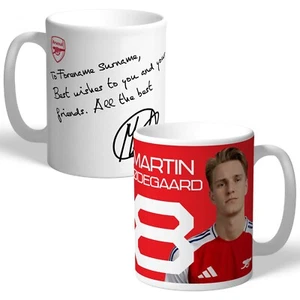 Personalised Martin Odegaard Mug Message Autograph Arsenal Fan Gift Official - Picture 1 of 1