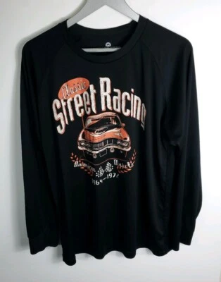 Camisa clásica de carreras callejeras Solar Gear American Muscle negra talla L Foto 1 de 3