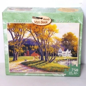 MB Artist Series Randy Van Beek Quiet Autumn Days 750 Piece Puzzle NIB Sealed - Picture 1 of 4