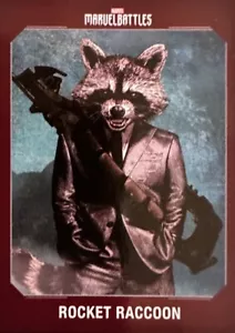 N.56 Rocket Raccon Character Card - Marvel Battles Trading Cards 2024 Panini - Imagen 1 de 1