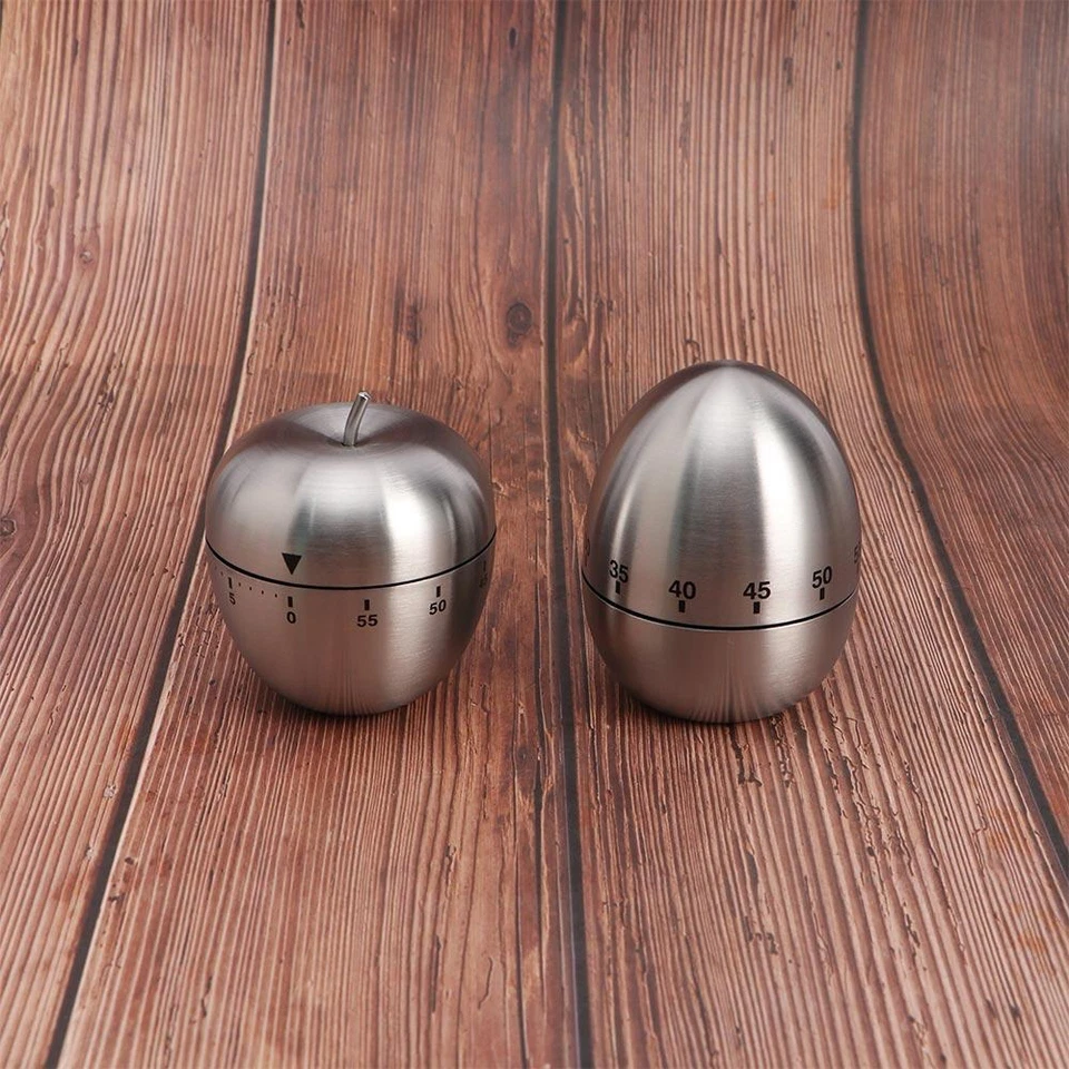 Mechanical Egg Kitchen Timer Countdown Timer 60 Minutes Stainless Steel Timer - Image 1 of 4