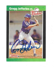 Signed Autographed GREGG JEFFERIES New York Mets 1989 Donruss Rookie Card #2 COA