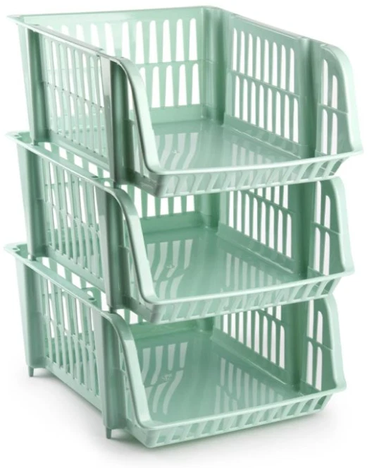 PlasticForte - Cesti impilabili in plastica 1 PEZZO 38 x 28 x 15 - Immagine 1 di 4