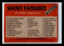 (B) 1974 Topps Wacky Packages Big Baddy 5th Series 5 Puzzle Piece Checklist
