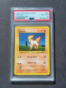 Pokemon PSA 8 SHADOWLESS PONYTA 60/102 - BASE SET NON HOLO - NM/MINT - Picture 1 of 2