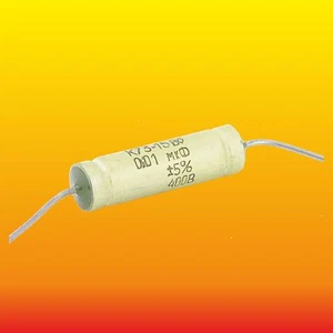 0,01 uF 10 nF 400 V SET BESTEHEND AUS 2 RUSSISCHEN PETP AUDIO KONDENSATOREN K73-15V К73-15В - Bild 1 von 2