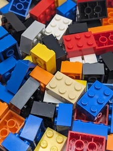 Lote a granel 140 piezas LEGO 2x3 ladrillos colores surtidos mezcla #3002 bloque de ciudad genuino - Imagen 1 de 4