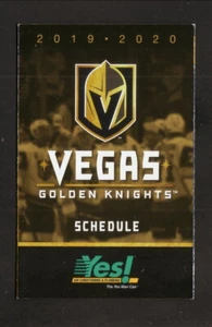 Vegas Golden Knights--2019-20 Pocket Schedule--Yes AC & Plumbing - Picture 1 of 2