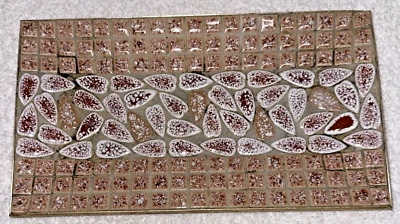 Vintage Mosaic Tile Square Tray Great For Vanity Kitchen Or Bath- Raised Tiles - Image 1 of 4