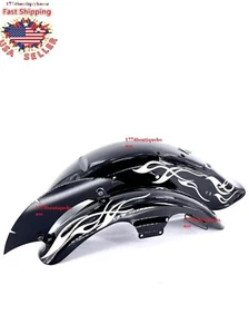 NEW ROMAN WARRIOR SET Honda Rebel CMX 250 Front and Rear Fenders BLACK 85 - 2015 - Picture 1 of 10