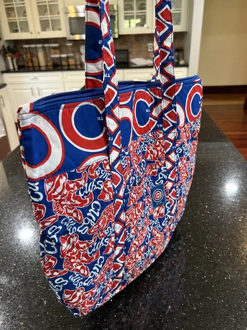 Chicago Cubs MLB Large Fabric Tote Bag Team Logo And Colors 16X12 purse Cover