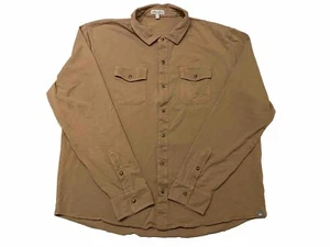 Peter Millar Mens XXL Pearl Snap Brown Soft Jersey Pima Cotton Stretch Shirt - Bild 1 von 13