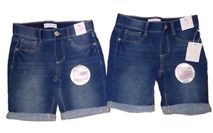 🌸 Girl's 10 Tommy Bahama Bermuda Denim Jean Shorts New Blue NWT Knit L Lot 2 - Picture 1 of 4