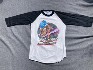 Original 1983 Bob Seger Baseball Jersey shirt. The Distance Tour Concert In Texa - Picture 1 of 9