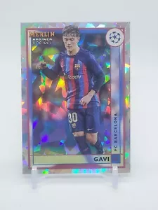 2022-23 Topps Chrome Merlin UEFA Atomic Refractor Parallel Gavi Barcelona 99/250 - Picture 1 of 3