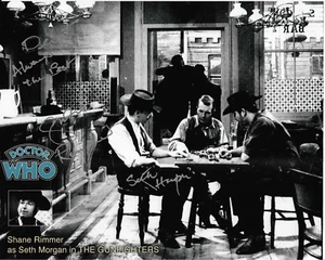 Shane Rimmer DOCTOR WHO as Seth Harper THE GUNFIGHTERS Signed 10x8 COA 33614 - Picture 1 of 1