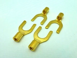 Nerve Audio Spades set of 4 Gold Plated Copper wide mouth spade - Picture 1 of 2
