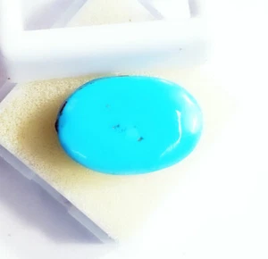 13.35 Ct Natural Turquoise Unheated Certified Loose Gemstone Opaque Oval Shape - Picture 1 of 7