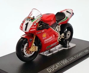 Ixo 1/24 Scale Motorcycle IXF01 - Ducati 996 - #1 Carl Fogarty 1999 - Picture 1 of 5